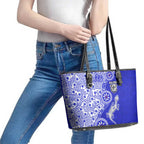 Canterbury-Bankstown Bulldogs NAIDOC Week 2026 Leather Tote Bag Aboriginal Lizard Dot Painting - 50 Years of Deadly