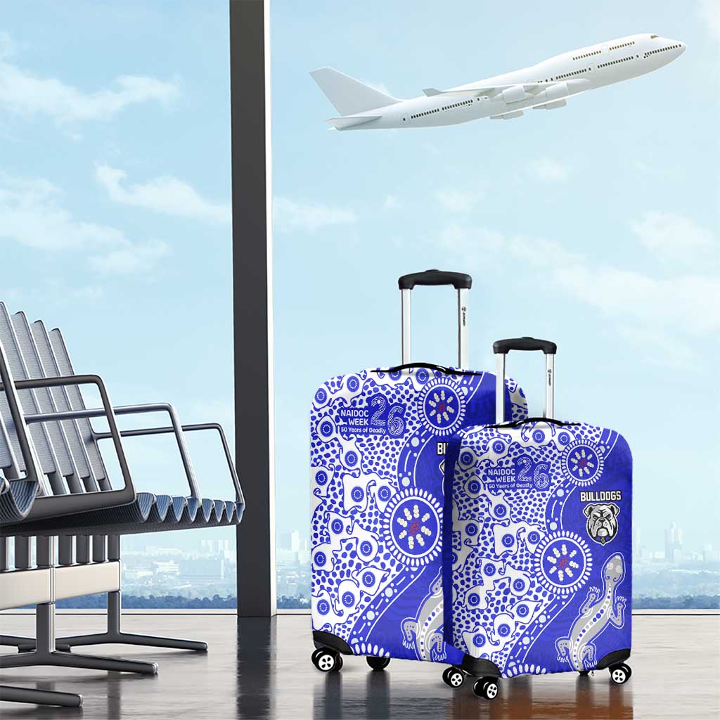Canterbury-Bankstown Bulldogs NAIDOC Week 2026 Luggage Cover Aboriginal Lizard Dot Painting - 50 Years of Deadly