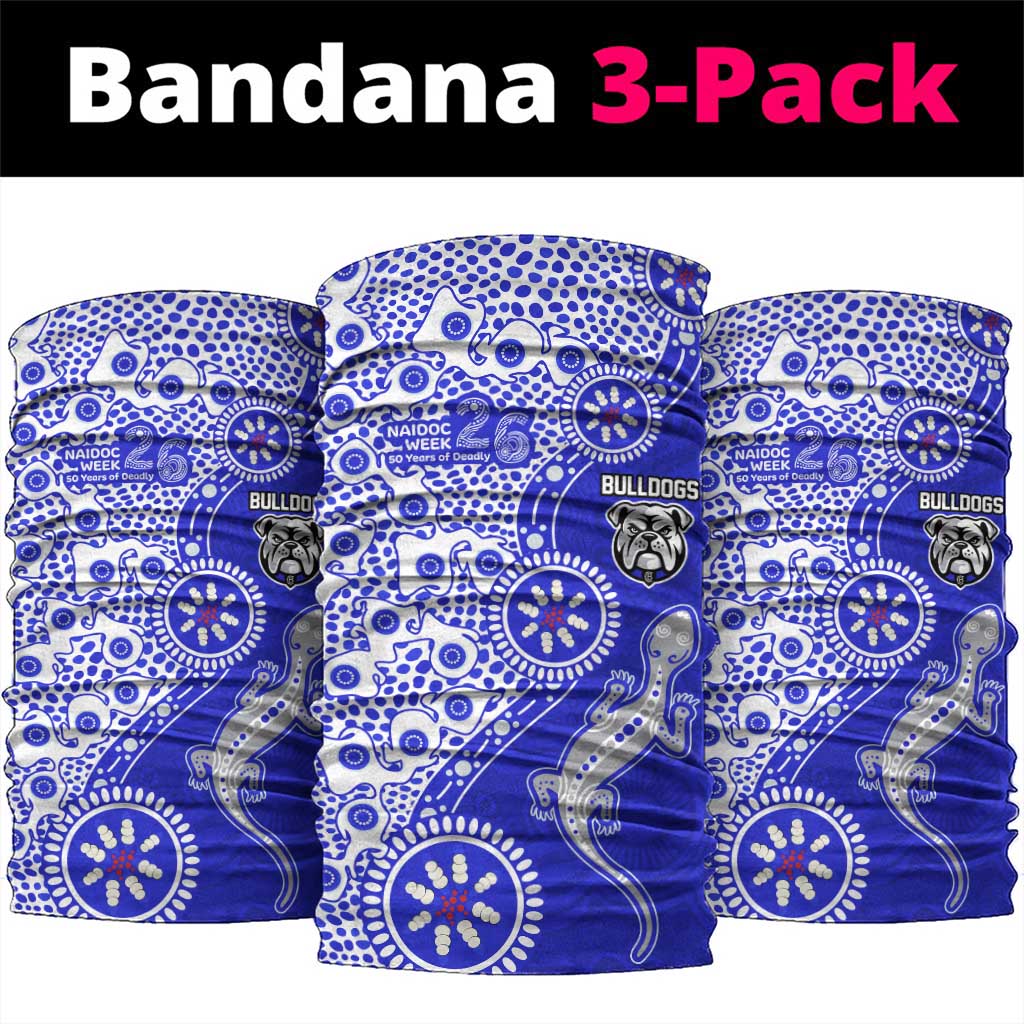 Canterbury-Bankstown Bulldogs NAIDOC Week 2026 Neck Gaiter Aboriginal Lizard Dot Painting - 50 Years of Deadly