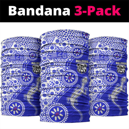Canterbury-Bankstown Bulldogs NAIDOC Week 2026 Neck Gaiter Aboriginal Lizard Dot Painting - 50 Years of Deadly