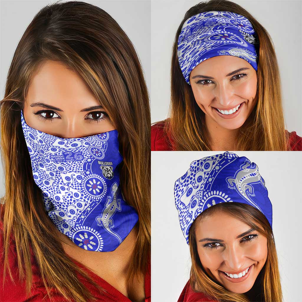 Canterbury-Bankstown Bulldogs NAIDOC Week 2026 Neck Gaiter Aboriginal Lizard Dot Painting - 50 Years of Deadly