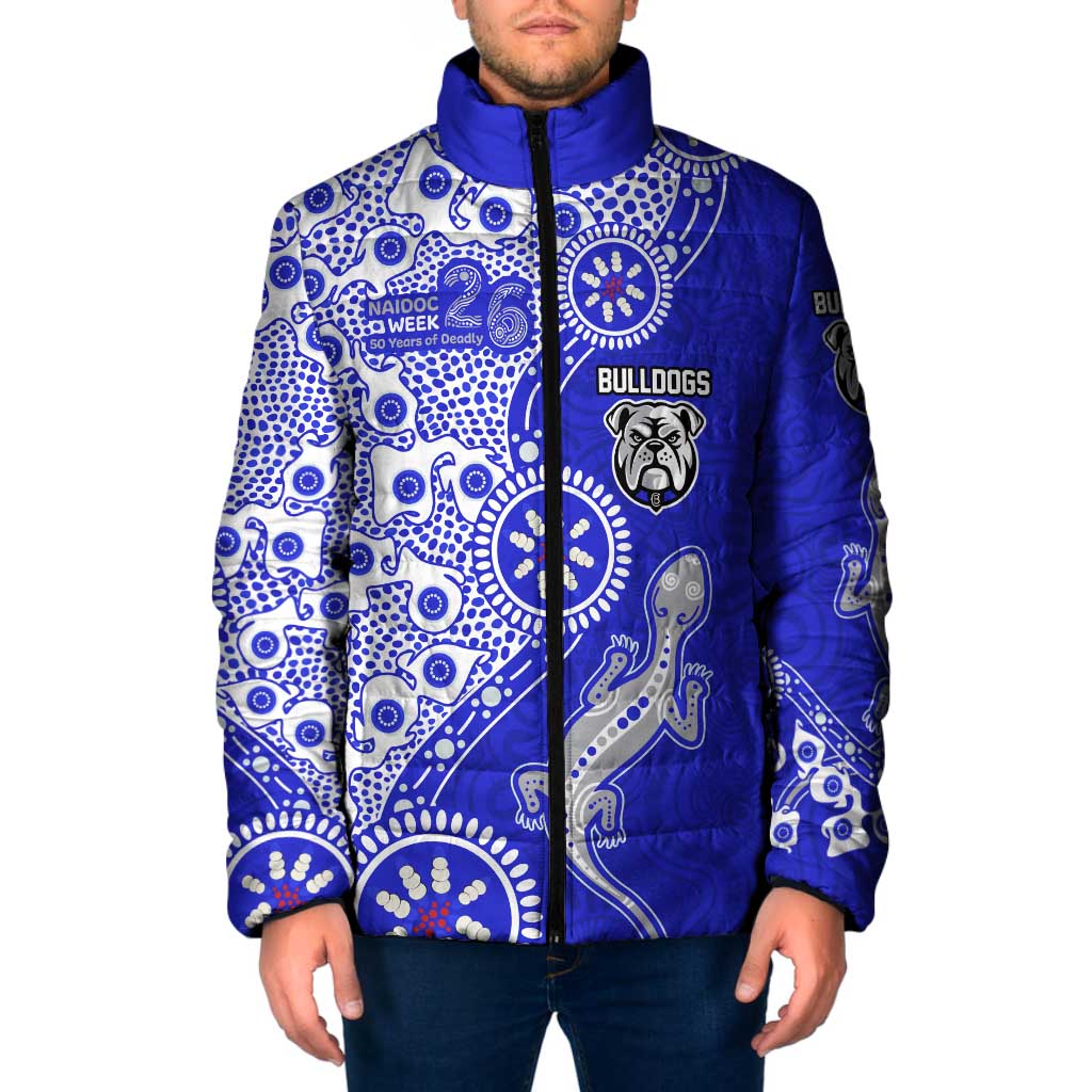 Canterbury-Bankstown Bulldogs NAIDOC Week 2026 Padded Jacket Aboriginal Lizard Dot Painting - 50 Years of Deadly