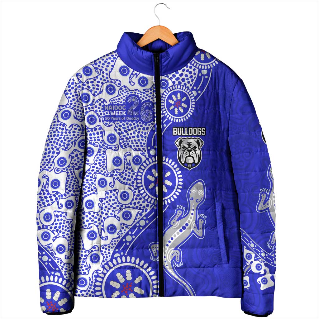 Canterbury-Bankstown Bulldogs NAIDOC Week 2026 Padded Jacket Aboriginal Lizard Dot Painting - 50 Years of Deadly