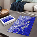 Canterbury-Bankstown Bulldogs NAIDOC Week 2026 Puzzle Aboriginal Lizard Dot Painting - 50 Years of Deadly