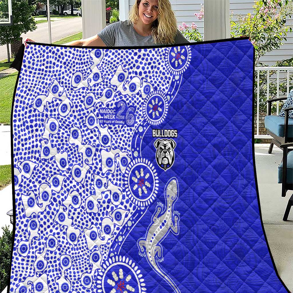Canterbury-Bankstown Bulldogs NAIDOC Week 2026 Quilt Aboriginal Lizard Dot Painting - 50 Years of Deadly
