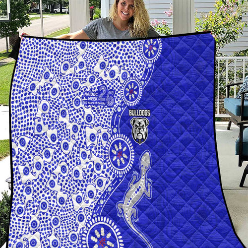Canterbury-Bankstown Bulldogs NAIDOC Week 2026 Quilt Aboriginal Lizard Dot Painting - 50 Years of Deadly