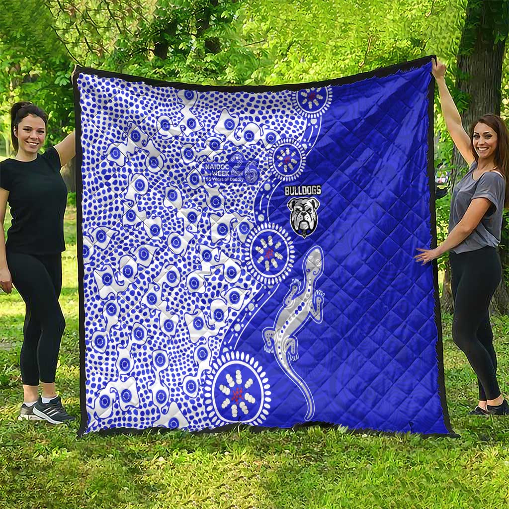Canterbury-Bankstown Bulldogs NAIDOC Week 2026 Quilt Aboriginal Lizard Dot Painting - 50 Years of Deadly