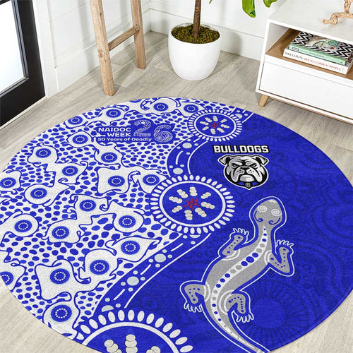 Canterbury-Bankstown Bulldogs NAIDOC Week 2026 Round Carpet Aboriginal Lizard Dot Painting - 50 Years of Deadly