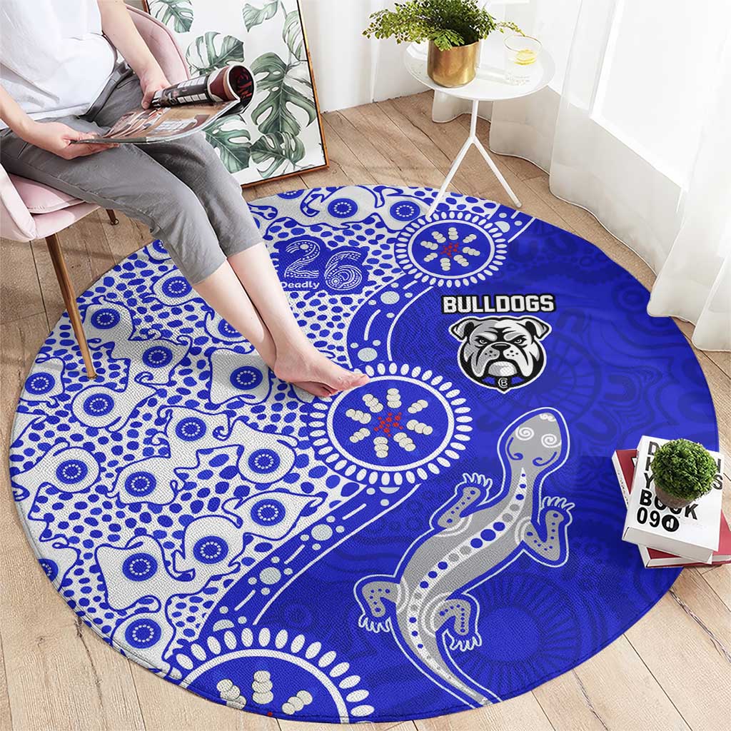 Canterbury-Bankstown Bulldogs NAIDOC Week 2026 Round Carpet Aboriginal Lizard Dot Painting - 50 Years of Deadly