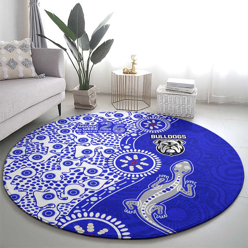 Canterbury-Bankstown Bulldogs NAIDOC Week 2026 Round Carpet Aboriginal Lizard Dot Painting - 50 Years of Deadly