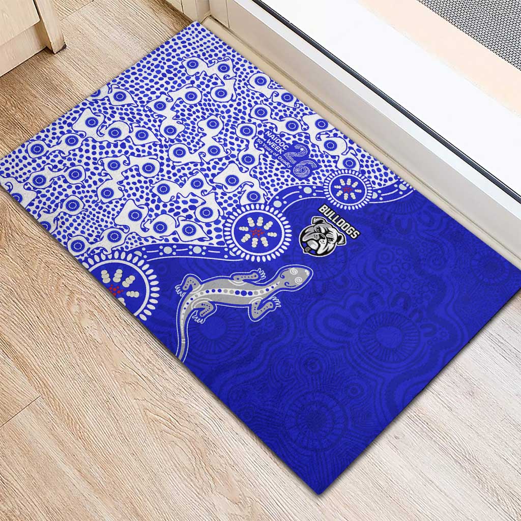 Canterbury-Bankstown Bulldogs NAIDOC Week 2026 Rubber Doormat Aboriginal Lizard Dot Painting - 50 Years of Deadly