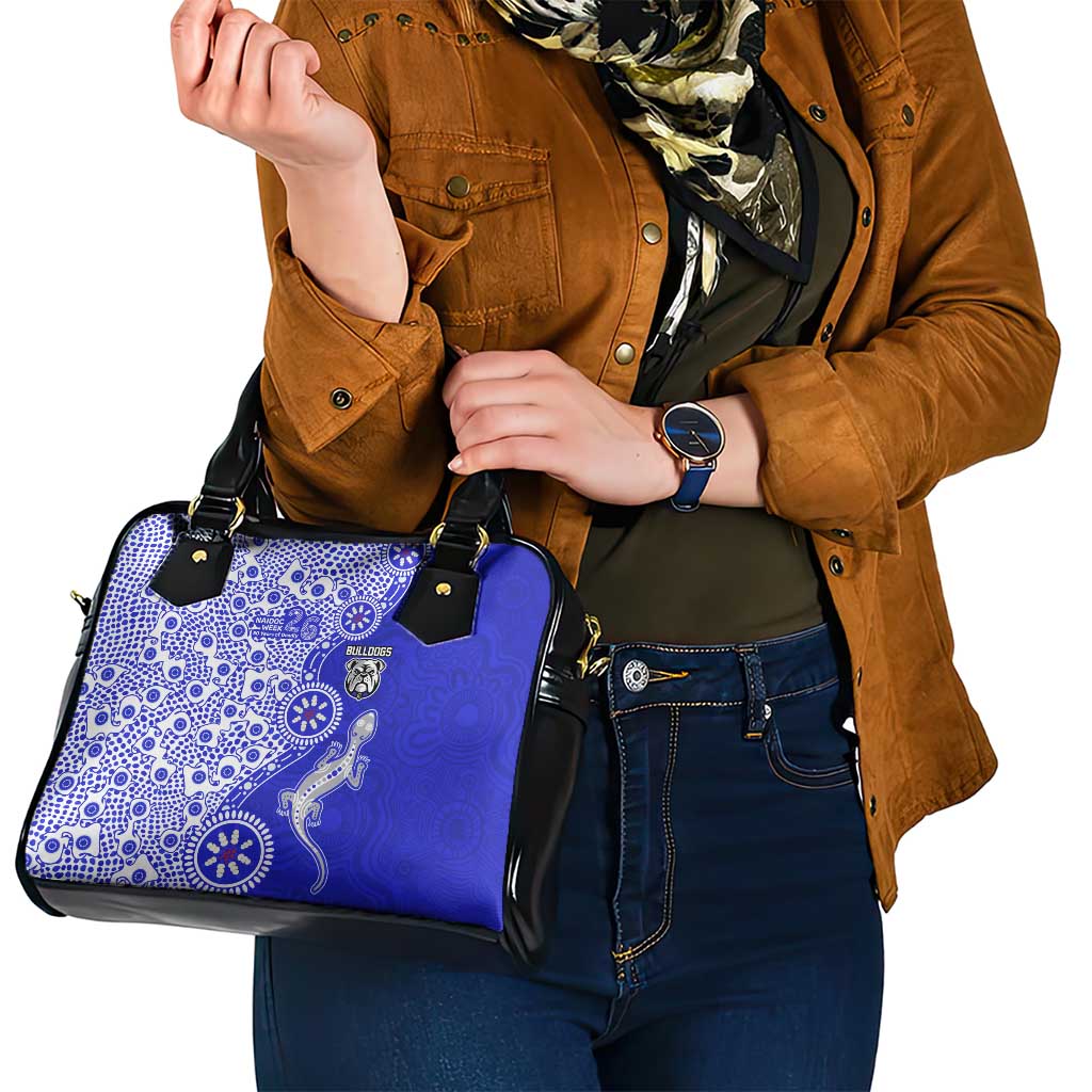 Canterbury-Bankstown Bulldogs NAIDOC Week 2026 Shoulder Handbag Aboriginal Lizard Dot Painting - 50 Years of Deadly