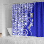 Canterbury-Bankstown Bulldogs NAIDOC Week 2026 Shower Curtain Aboriginal Lizard Dot Painting - 50 Years of Deadly