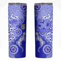 Canterbury-Bankstown Bulldogs NAIDOC Week 2026 Skinny Tumbler Aboriginal Lizard Dot Painting - 50 Years of Deadly
