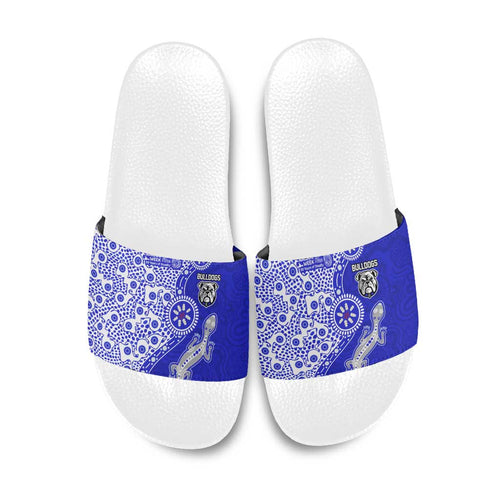 Canterbury-Bankstown Bulldogs NAIDOC Week 2026 Slide Sandals Aboriginal Lizard Dot Painting - 50 Years of Deadly