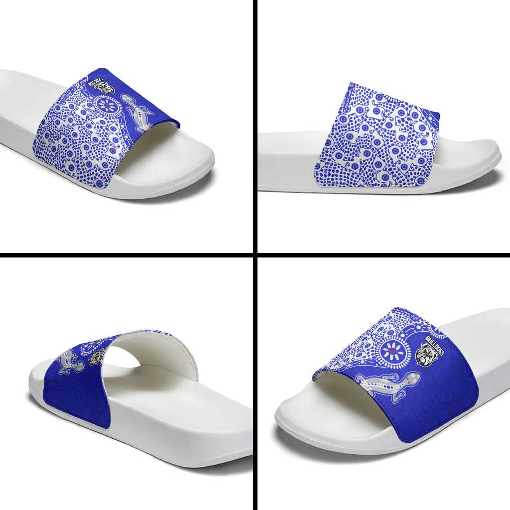 Canterbury-Bankstown Bulldogs NAIDOC Week 2026 Slide Sandals Aboriginal Lizard Dot Painting - 50 Years of Deadly