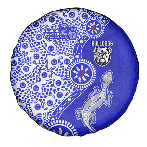 Canterbury-Bankstown Bulldogs NAIDOC Week 2026 Spare Tire Cover Aboriginal Lizard Dot Painting - 50 Years of Deadly