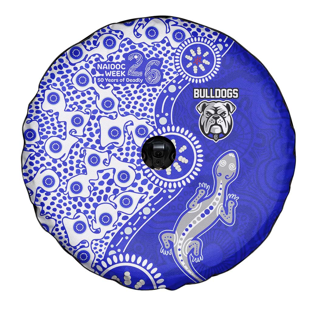 Canterbury-Bankstown Bulldogs NAIDOC Week 2026 Spare Tire Cover Aboriginal Lizard Dot Painting - 50 Years of Deadly