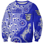 Canterbury-Bankstown Bulldogs NAIDOC Week 2026 Sweatshirt Aboriginal Lizard Dot Painting - 50 Years of Deadly