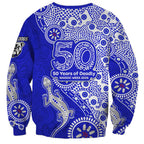 Canterbury-Bankstown Bulldogs NAIDOC Week 2026 Sweatshirt Aboriginal Lizard Dot Painting - 50 Years of Deadly