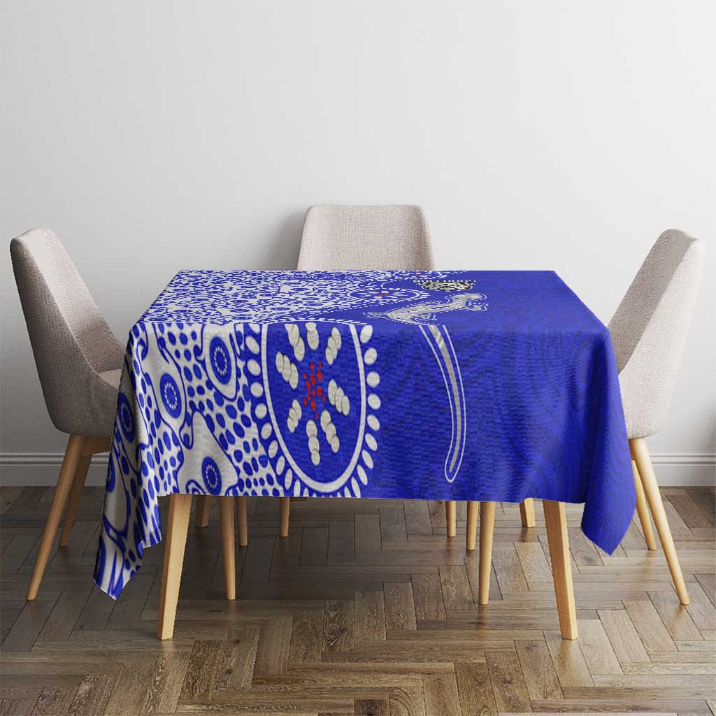 Canterbury-Bankstown Bulldogs NAIDOC Week 2026 Tablecloth Aboriginal Lizard Dot Painting - 50 Years of Deadly