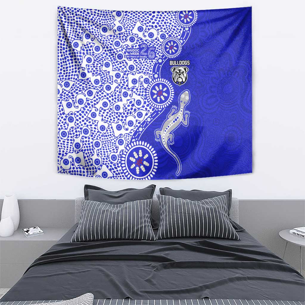 Canterbury-Bankstown Bulldogs NAIDOC Week 2026 Tapestry Aboriginal Lizard Dot Painting - 50 Years of Deadly