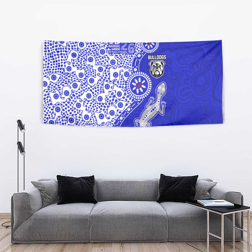 Canterbury-Bankstown Bulldogs NAIDOC Week 2026 Tapestry Aboriginal Lizard Dot Painting - 50 Years of Deadly