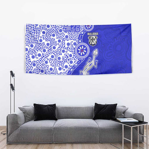 Canterbury-Bankstown Bulldogs NAIDOC Week 2026 Tapestry Aboriginal Lizard Dot Painting - 50 Years of Deadly