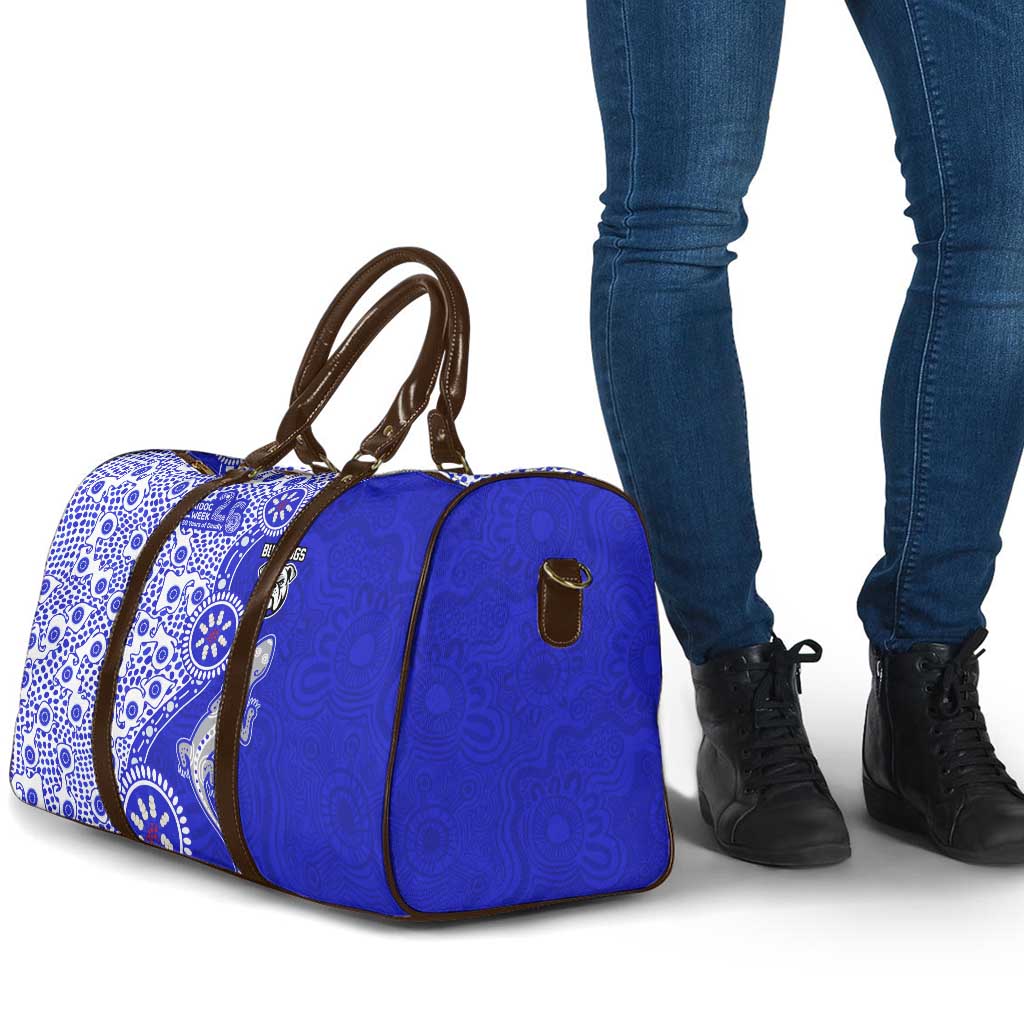 Canterbury-Bankstown Bulldogs NAIDOC Week 2026 Travel Bag Aboriginal Lizard Dot Painting - 50 Years of Deadly