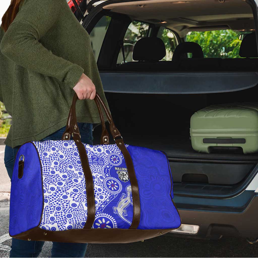 Canterbury-Bankstown Bulldogs NAIDOC Week 2026 Travel Bag Aboriginal Lizard Dot Painting - 50 Years of Deadly
