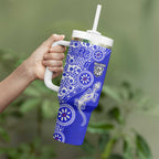 Canterbury-Bankstown Bulldogs NAIDOC Week 2026 Tumbler With Handle Aboriginal Lizard Dot Painting - 50 Years of Deadly