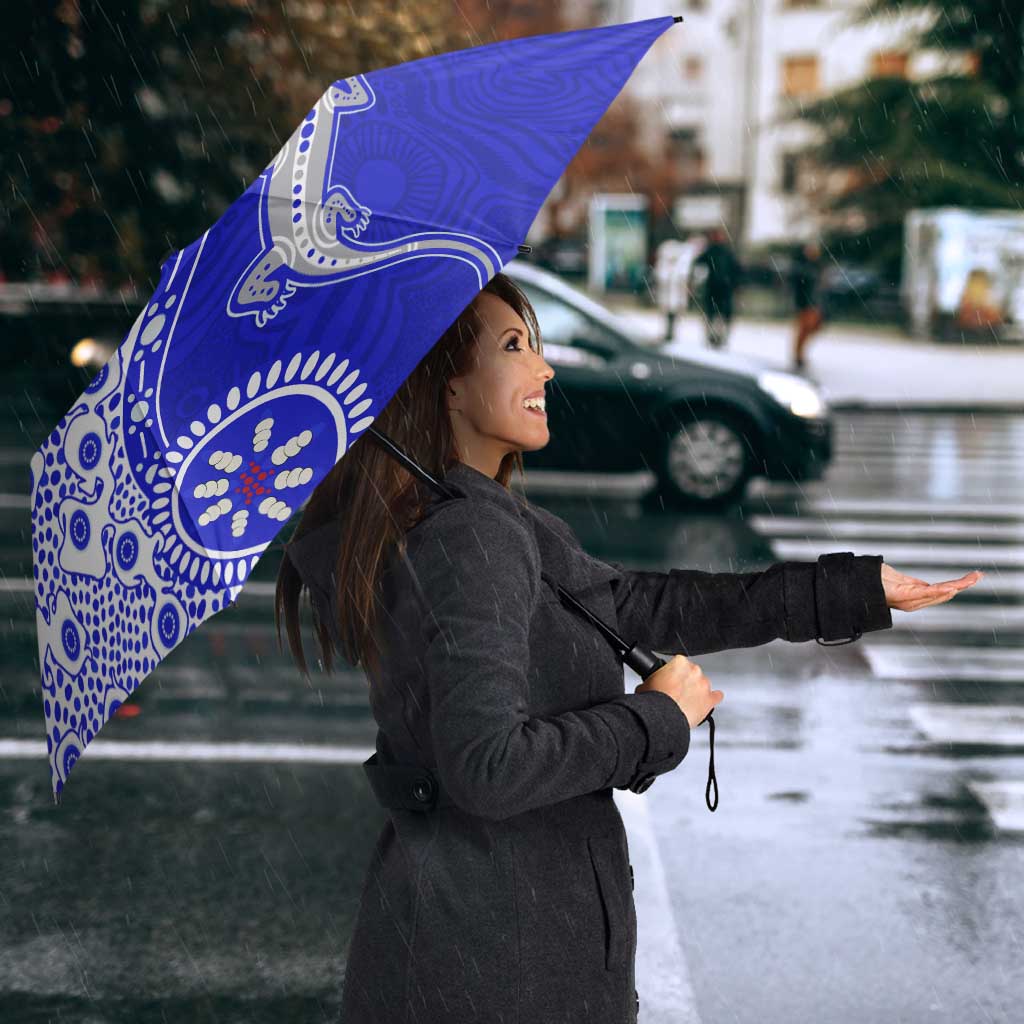 Canterbury-Bankstown Bulldogs NAIDOC Week 2026 Umbrella Aboriginal Lizard Dot Painting - 50 Years of Deadly