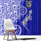 Canterbury-Bankstown Bulldogs NAIDOC Week 2026 Window Curtain Aboriginal Lizard Dot Painting - 50 Years of Deadly