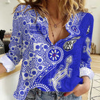 Canterbury-Bankstown Bulldogs NAIDOC Week 2026 Women Casual Shirt Aboriginal Lizard Dot Painting - 50 Years of Deadly