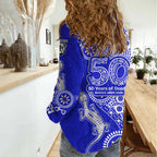 Canterbury-Bankstown Bulldogs NAIDOC Week 2026 Women Casual Shirt Aboriginal Lizard Dot Painting - 50 Years of Deadly