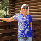 Canterbury-Bankstown Bulldogs NAIDOC Week 2026 Women Polo Shirt Aboriginal Lizard Dot Painting - 50 Years of Deadly