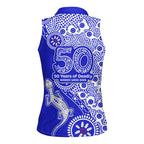Canterbury-Bankstown Bulldogs NAIDOC Week 2026 Women Sleeveless Polo Shirt Aboriginal Lizard Dot Painting - 50 Years of Deadly