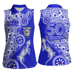 Canterbury-Bankstown Bulldogs NAIDOC Week 2026 Women Sleeveless Polo Shirt Aboriginal Lizard Dot Painting - 50 Years of Deadly