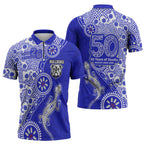 Canterbury-Bankstown Bulldogs NAIDOC Week 2026 Zipper Polo Shirt Aboriginal Lizard Dot Painting - 50 Years of Deadly