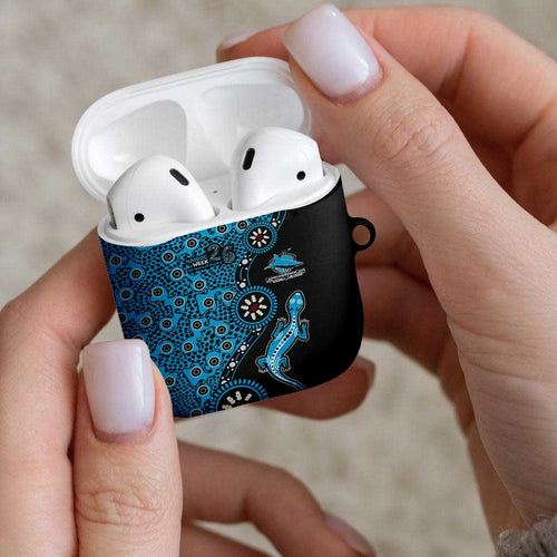 Cronulla-Sutherland Sharks NAIDOC Week 2026 AirPods Case Aboriginal Lizard Dot Painting - 50 Years of Deadly
