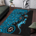 Cronulla-Sutherland Sharks NAIDOC Week 2026 Area Rug Aboriginal Lizard Dot Painting - 50 Years of Deadly