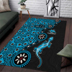 Cronulla-Sutherland Sharks NAIDOC Week 2026 Area Rug Aboriginal Lizard Dot Painting - 50 Years of Deadly