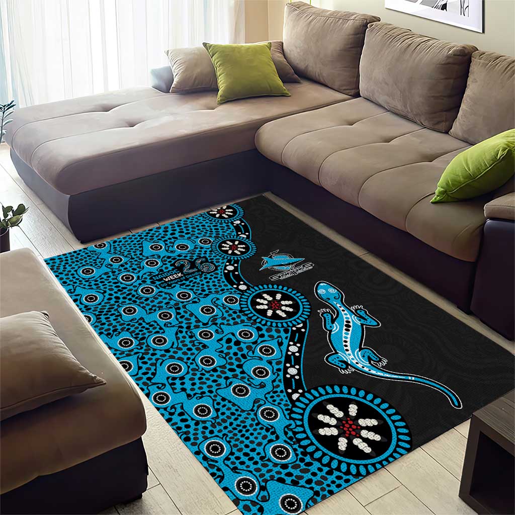 Cronulla-Sutherland Sharks NAIDOC Week 2026 Area Rug Aboriginal Lizard Dot Painting - 50 Years of Deadly