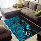 Cronulla-Sutherland Sharks NAIDOC Week 2026 Area Rug Aboriginal Lizard Dot Painting - 50 Years of Deadly