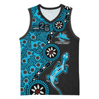 Cronulla-Sutherland Sharks NAIDOC Week 2026 Basketball Jersey Aboriginal Lizard Dot Painting - 50 Years of Deadly