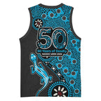 Cronulla-Sutherland Sharks NAIDOC Week 2026 Basketball Jersey Aboriginal Lizard Dot Painting - 50 Years of Deadly