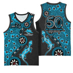 Cronulla-Sutherland Sharks NAIDOC Week 2026 Basketball Jersey Aboriginal Lizard Dot Painting - 50 Years of Deadly