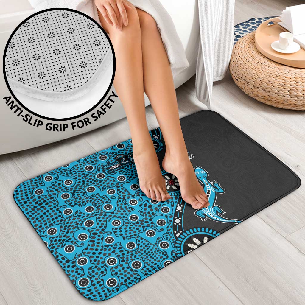Cronulla-Sutherland Sharks NAIDOC Week 2026 Bathroom Set Aboriginal Lizard Dot Painting - 50 Years of Deadly
