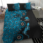 Cronulla-Sutherland Sharks NAIDOC Week 2026 Bedding Set Aboriginal Lizard Dot Painting - 50 Years of Deadly
