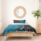 Cronulla-Sutherland Sharks NAIDOC Week 2026 Bedding Set Aboriginal Lizard Dot Painting - 50 Years of Deadly